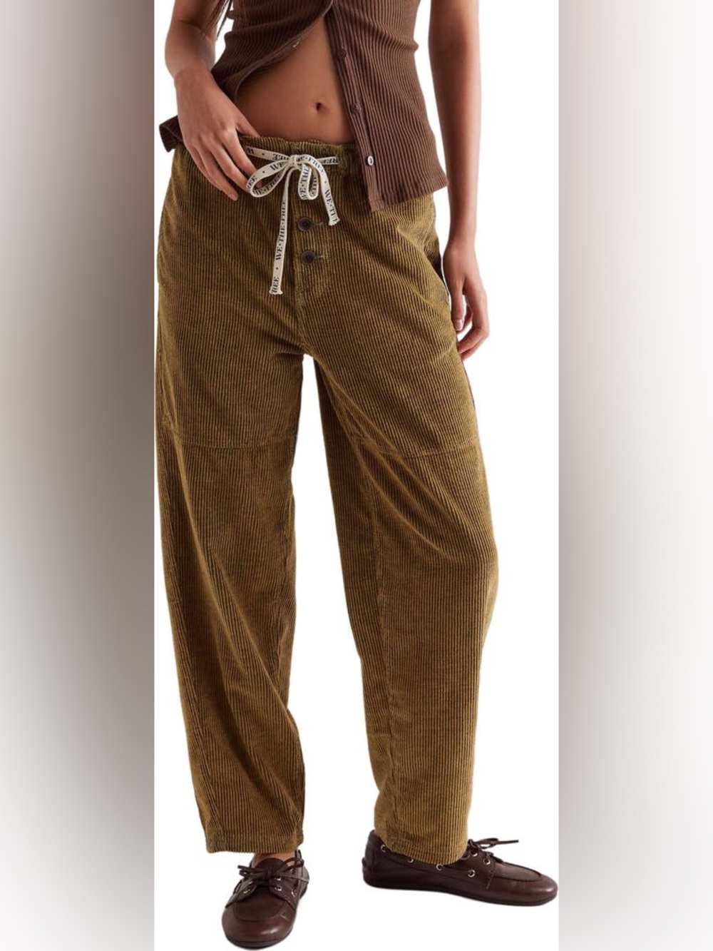 Roscoe Barrel Leg Cotton Corduroy Pants